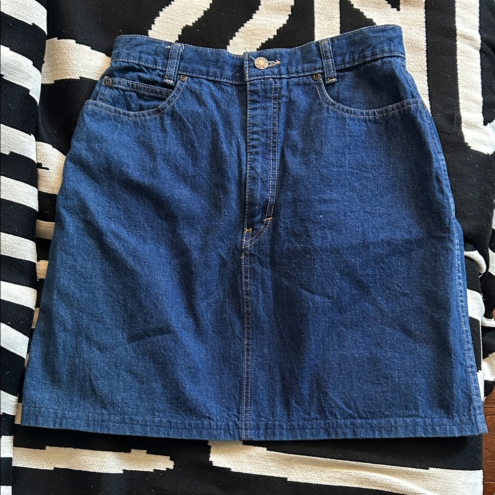 Vintage Calvin Klein Dark Blue Jean Skirt